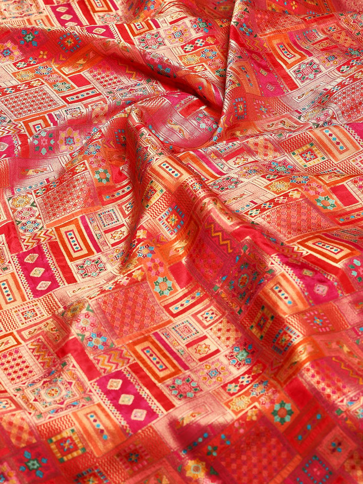 Woven Design Satin Saree
