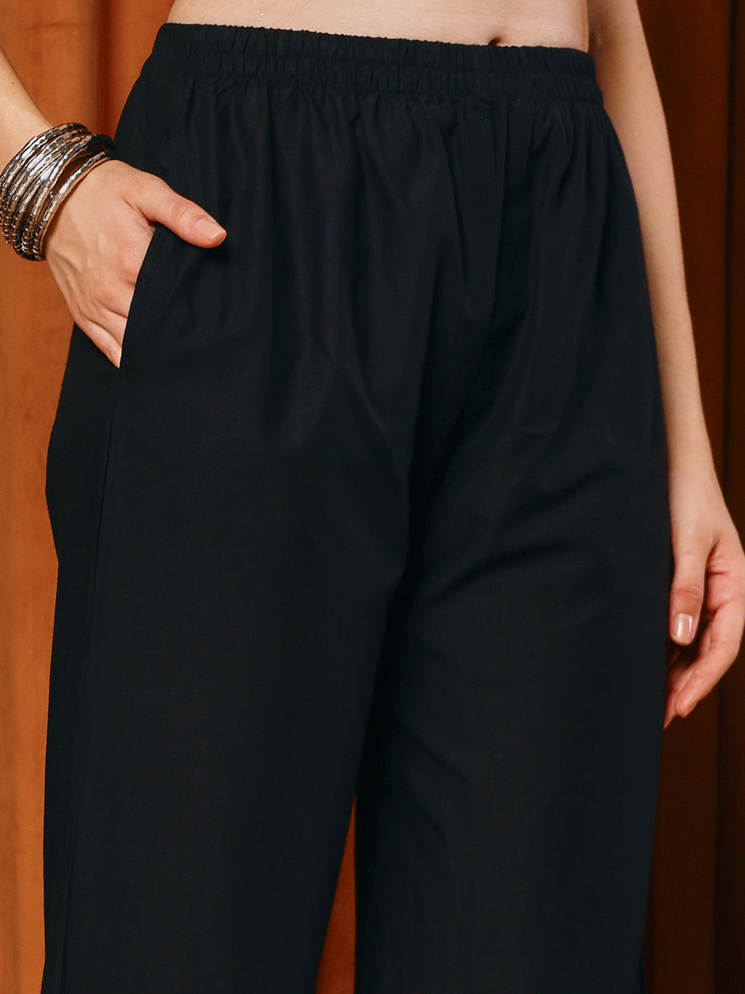 Printed Cotton Blend Kurta With Pants & Dupatta