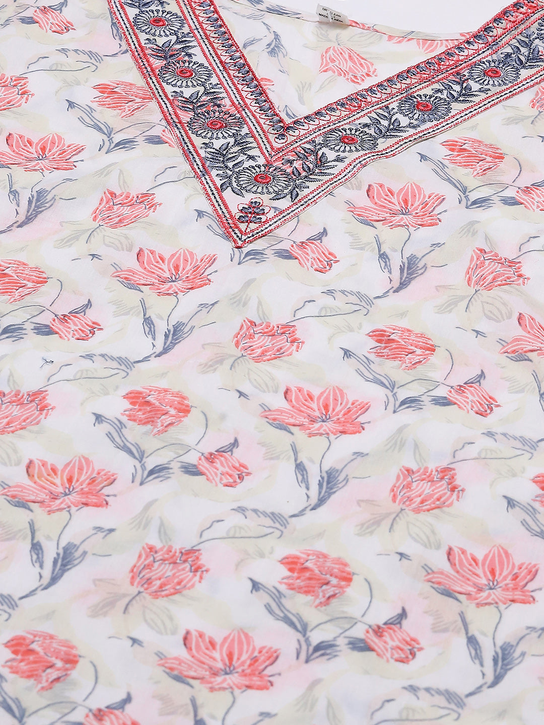 Printed Cotton Blend Kurta & Pants