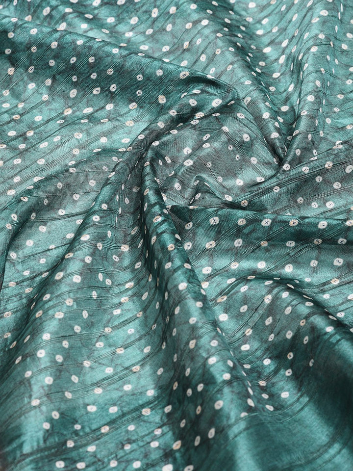 Printed Tussar Silk Saree