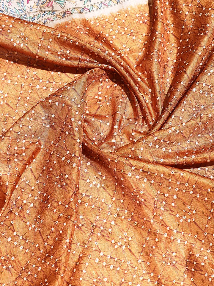 Printed Tussar Silk Saree