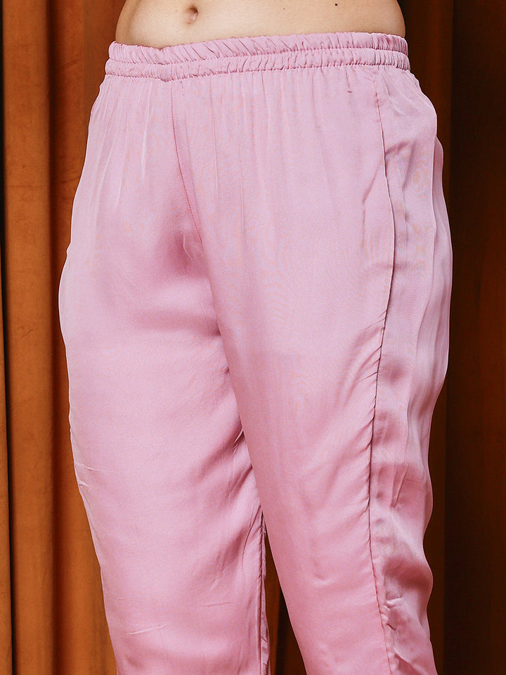 Resham Work Organza Kurta With Pants &amp; Dupatta