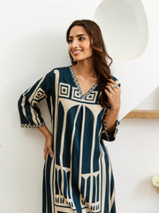 Printed Cotton Kurti With Pants