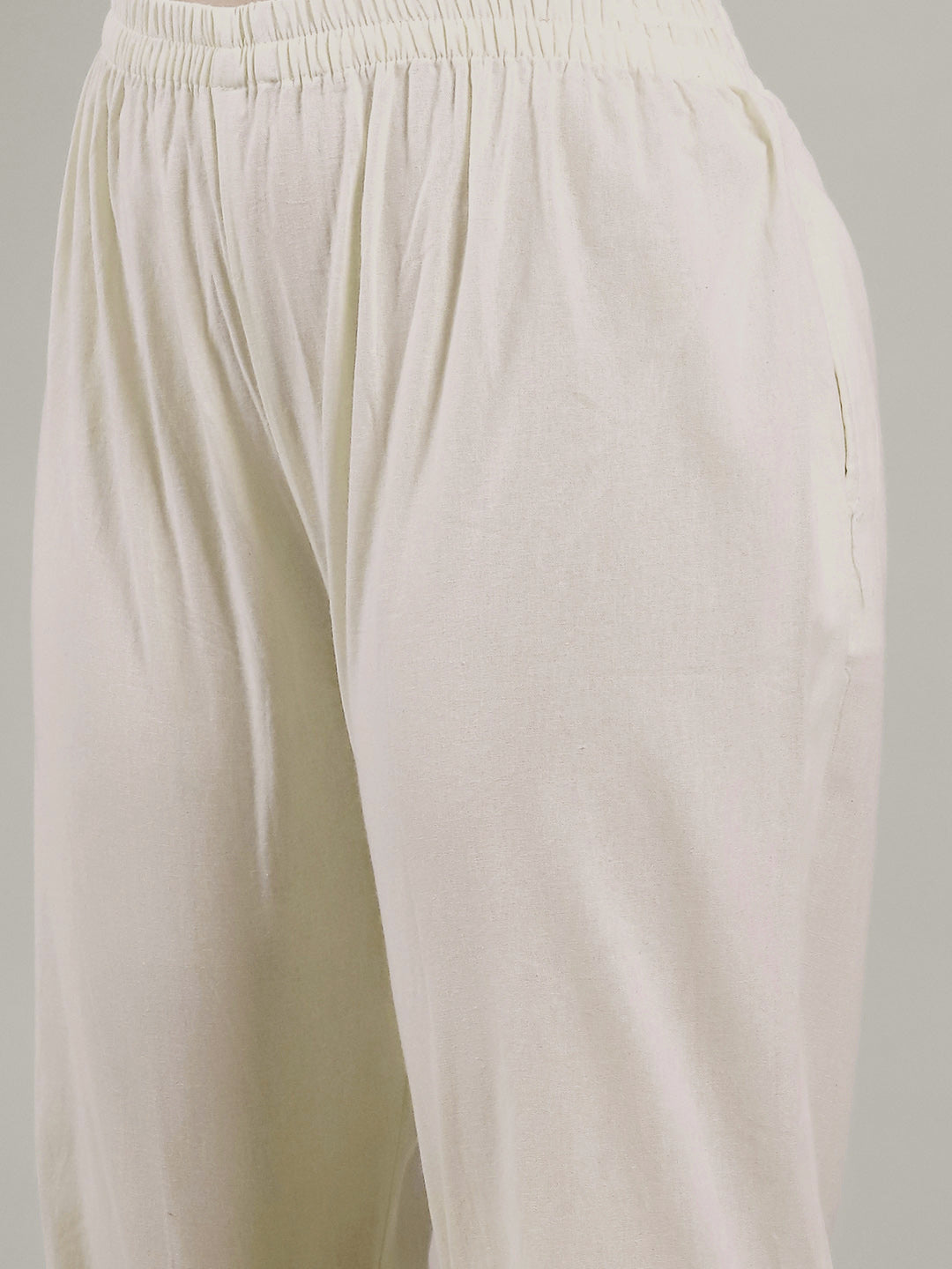 Printed Cotton Blend Kurta With Pants