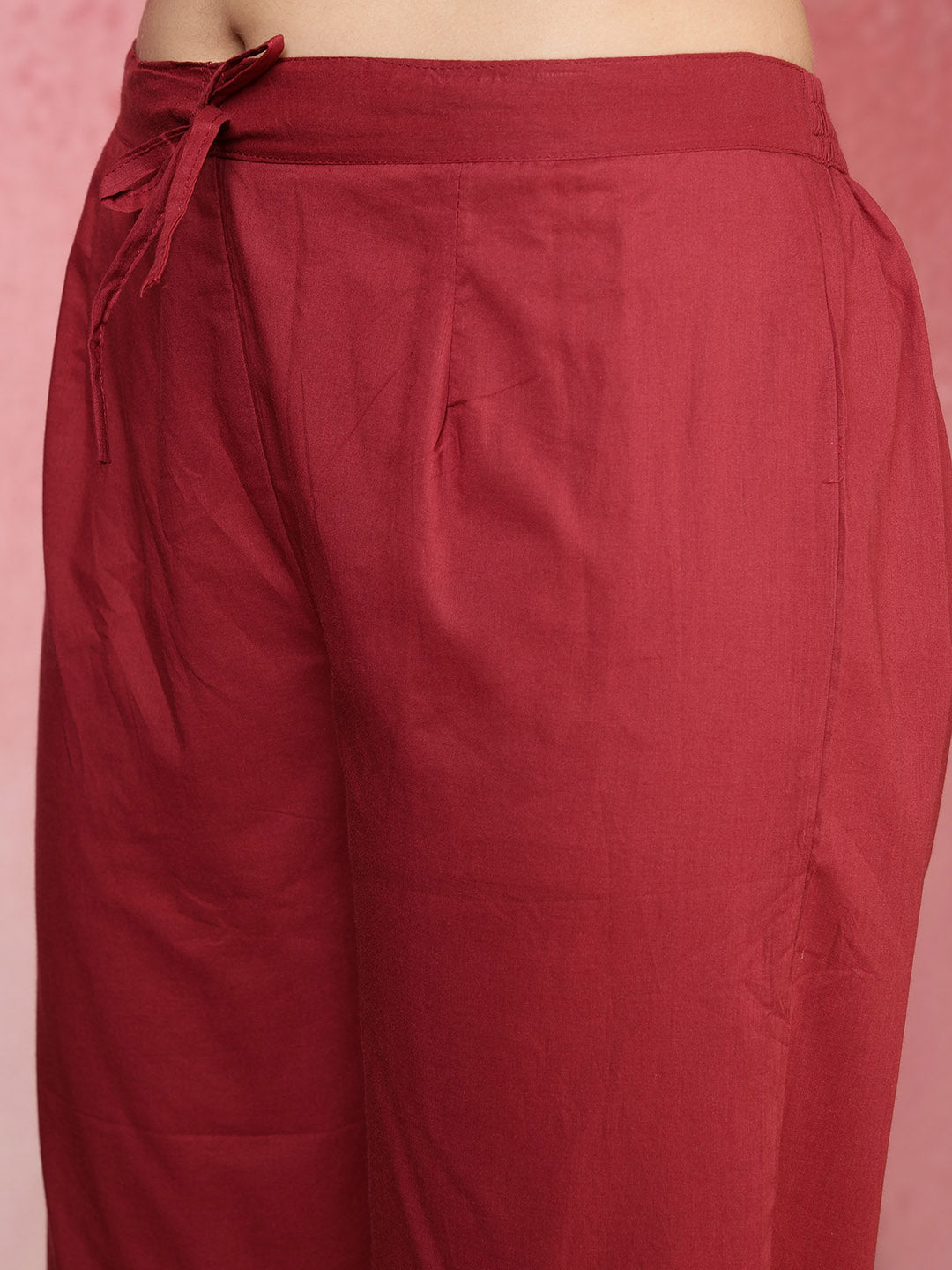 Printed Cotton Blend Kurta With Pants & Dupatta