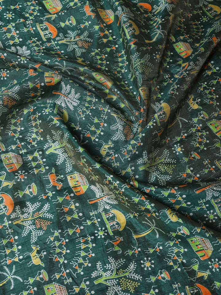 Digital Printed Art Silk Saree