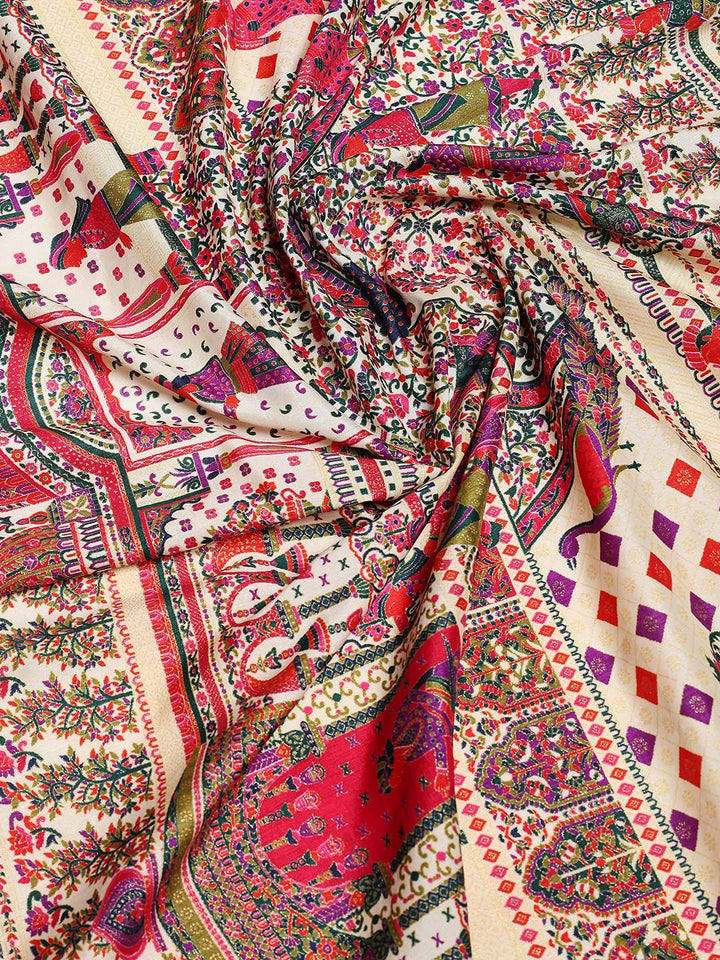 Digital Printed Art Silk Saree