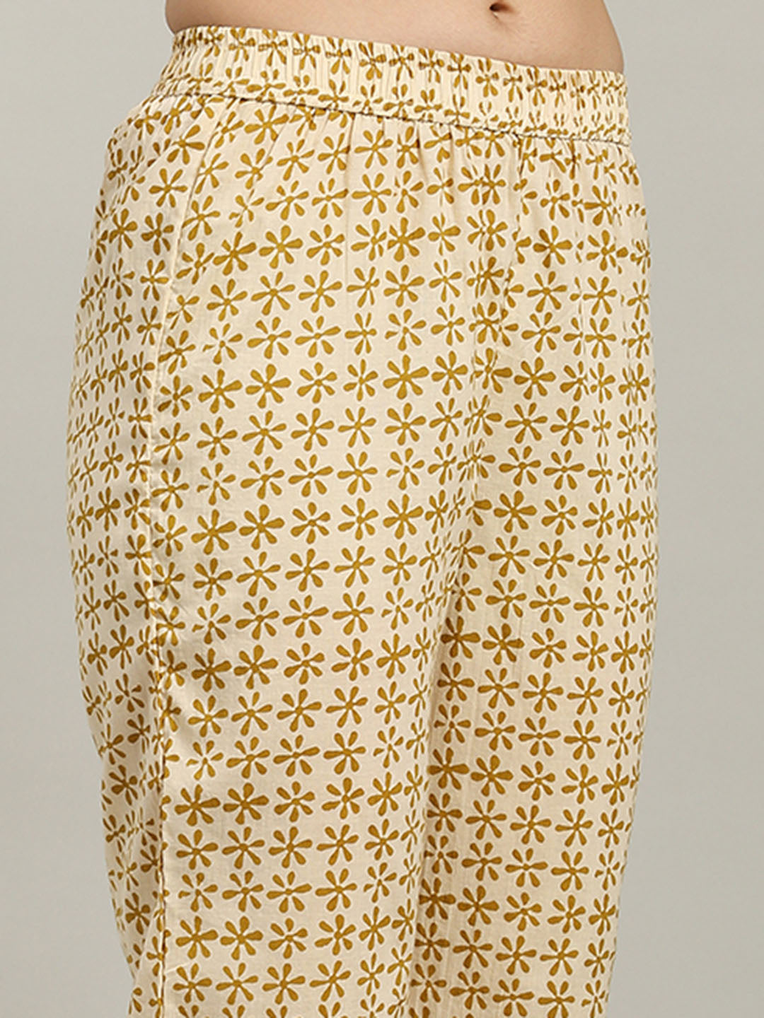 Printed Cotton Blend Kurta With Palazzo
