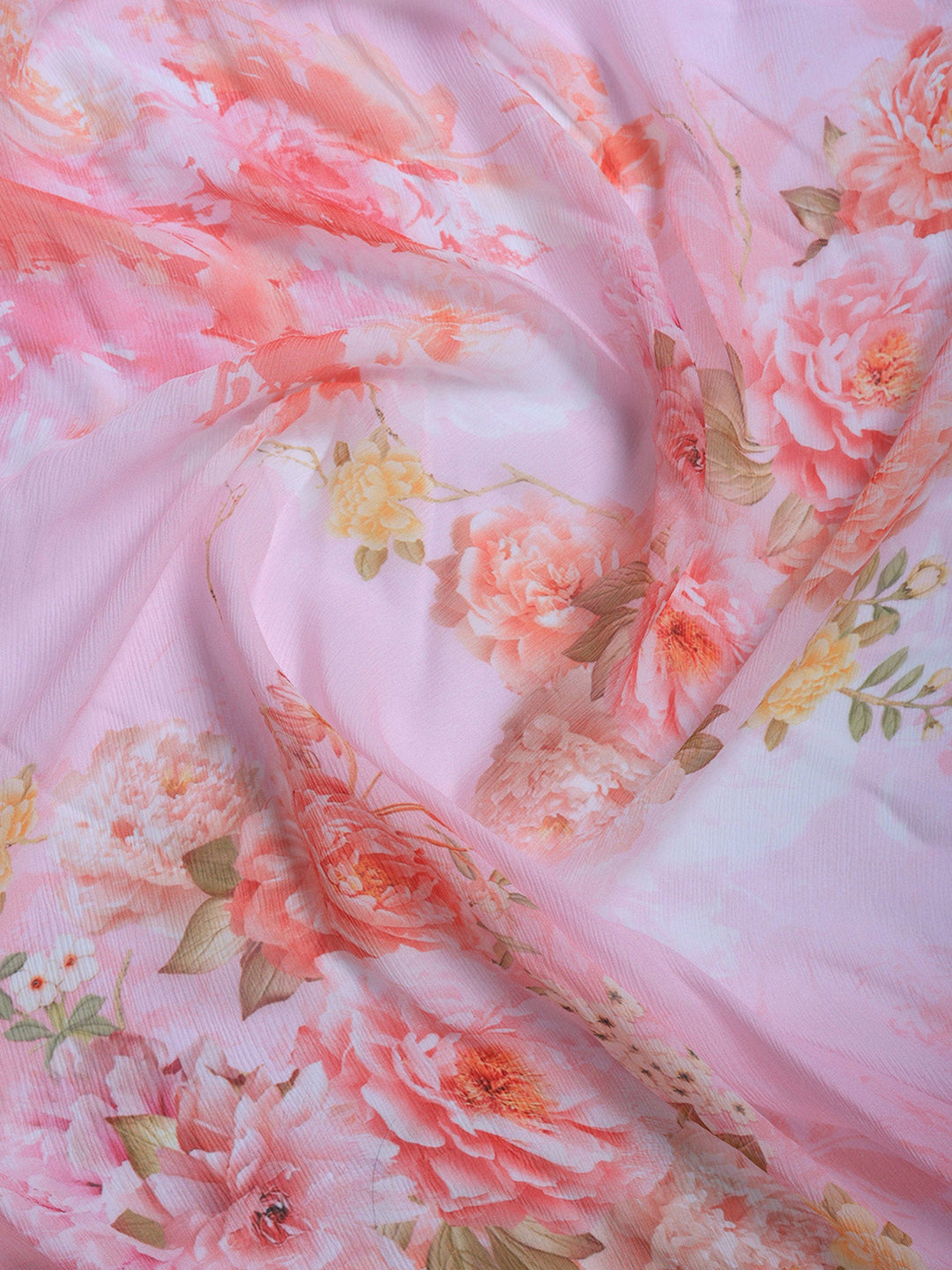 Digital Print Chiffon Saree