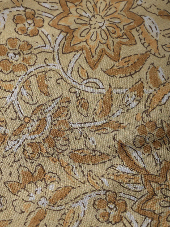 Embroidered Cotton Blend Unstitched Suit With Pant &amp; Dupatta