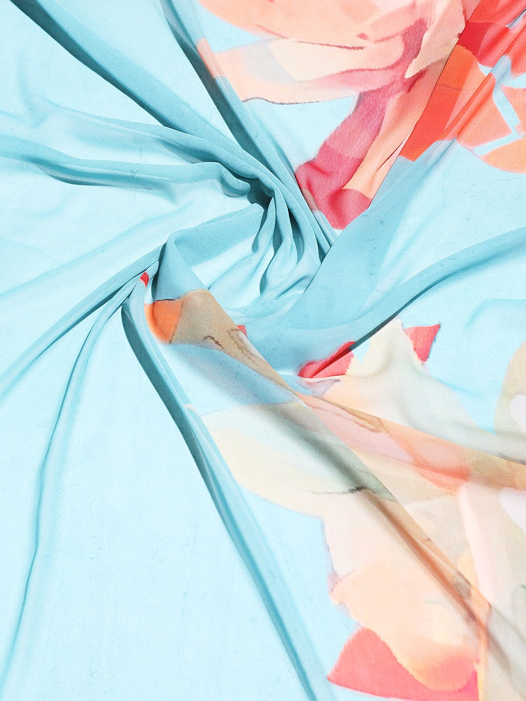 Floral Printed Georgette Saree
