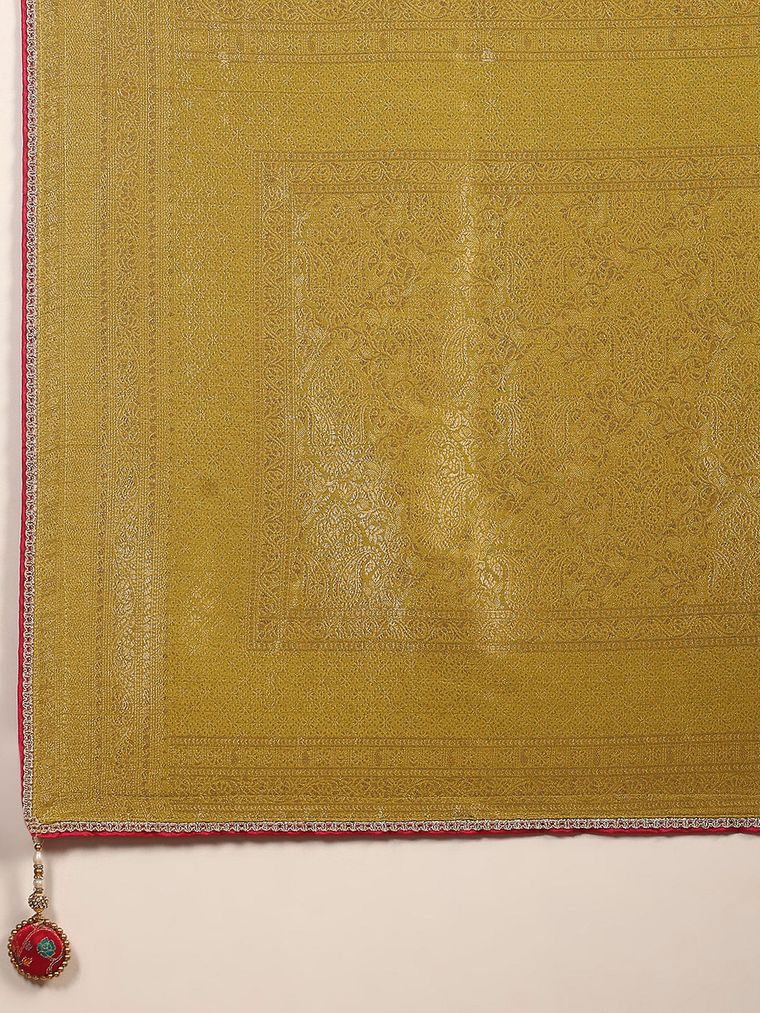 Embroidered Dola Silk Saree