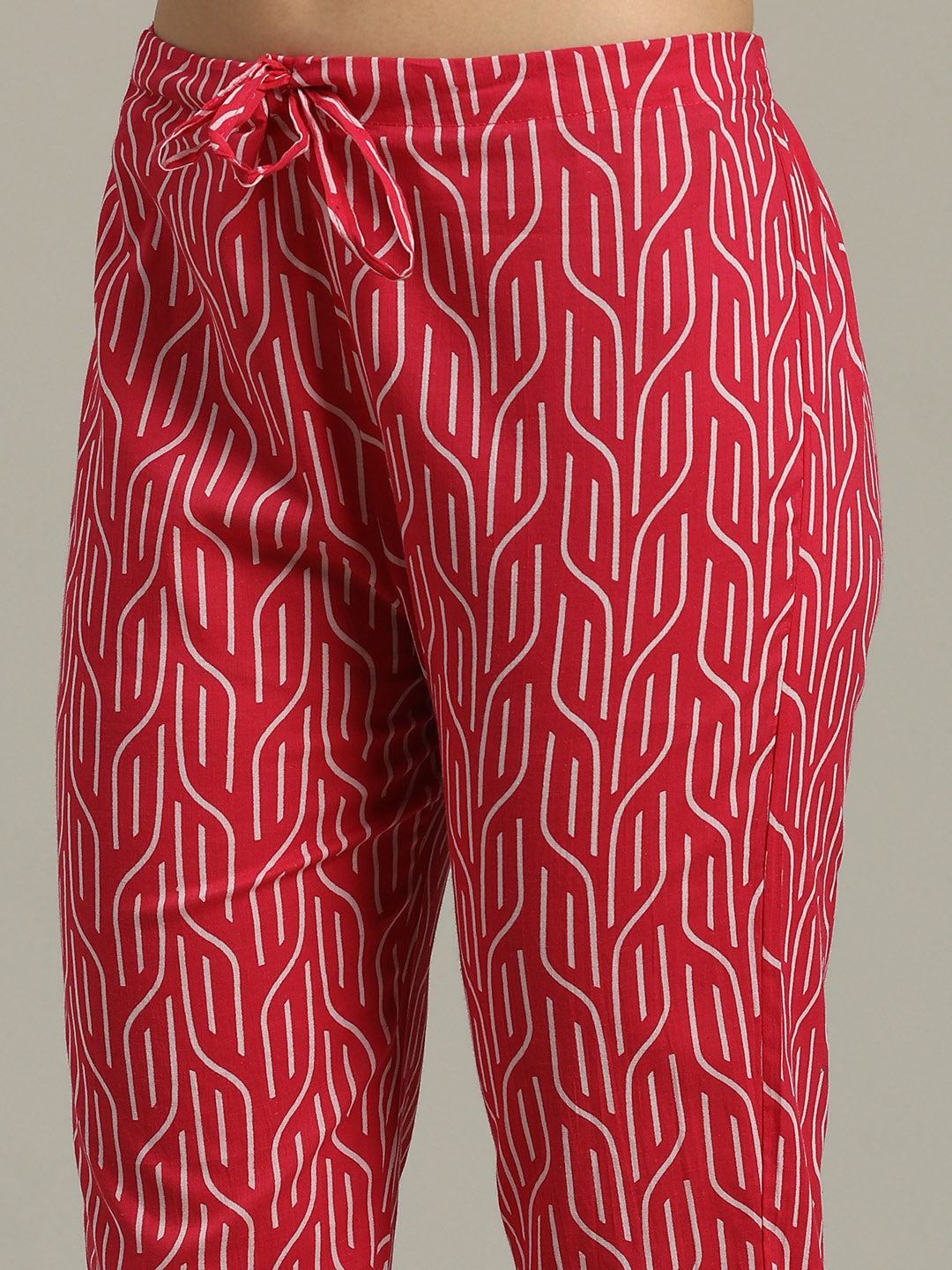 Floral Printed Cotton Blend Kurta With Pants &amp; Dupatta