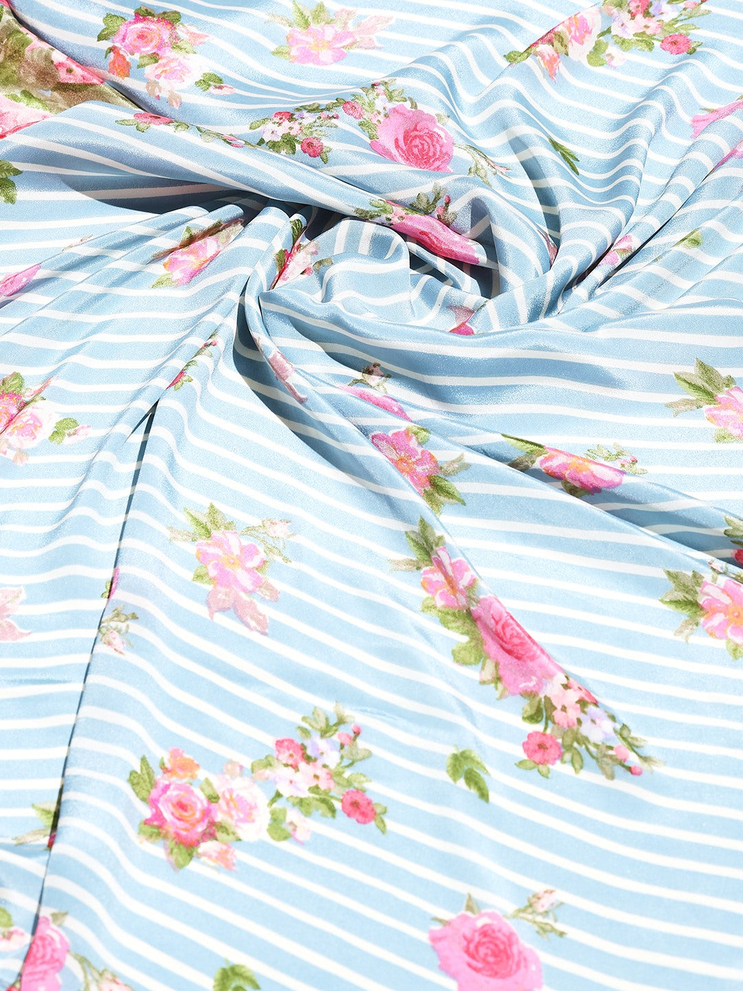 Floral Printed Crepe Saree