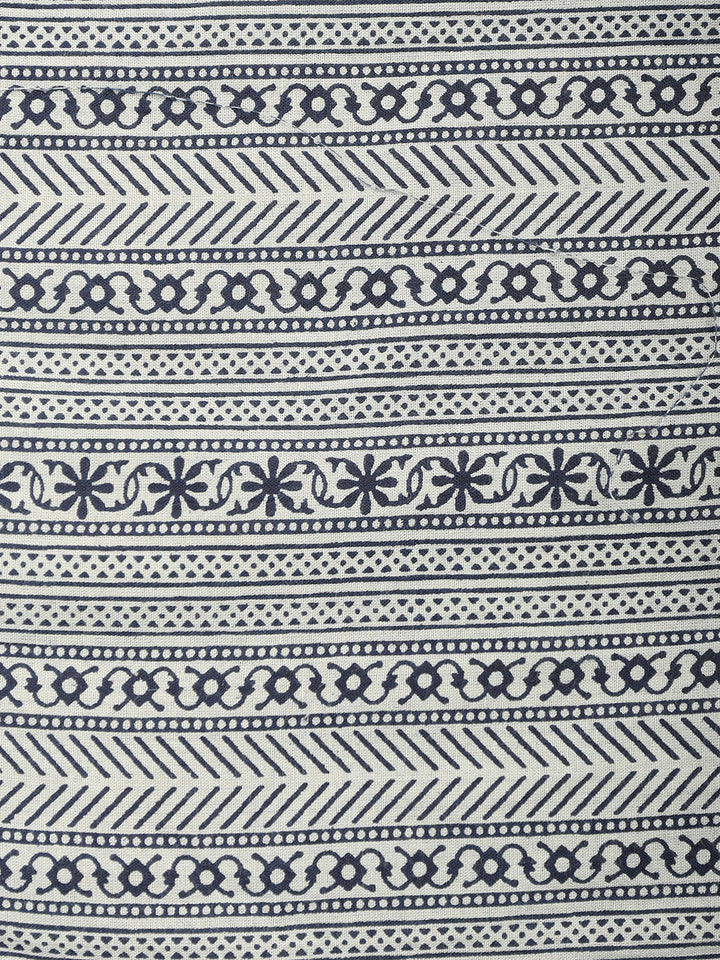 Printed Cotton Blend Unstitched Suit With Dupatta