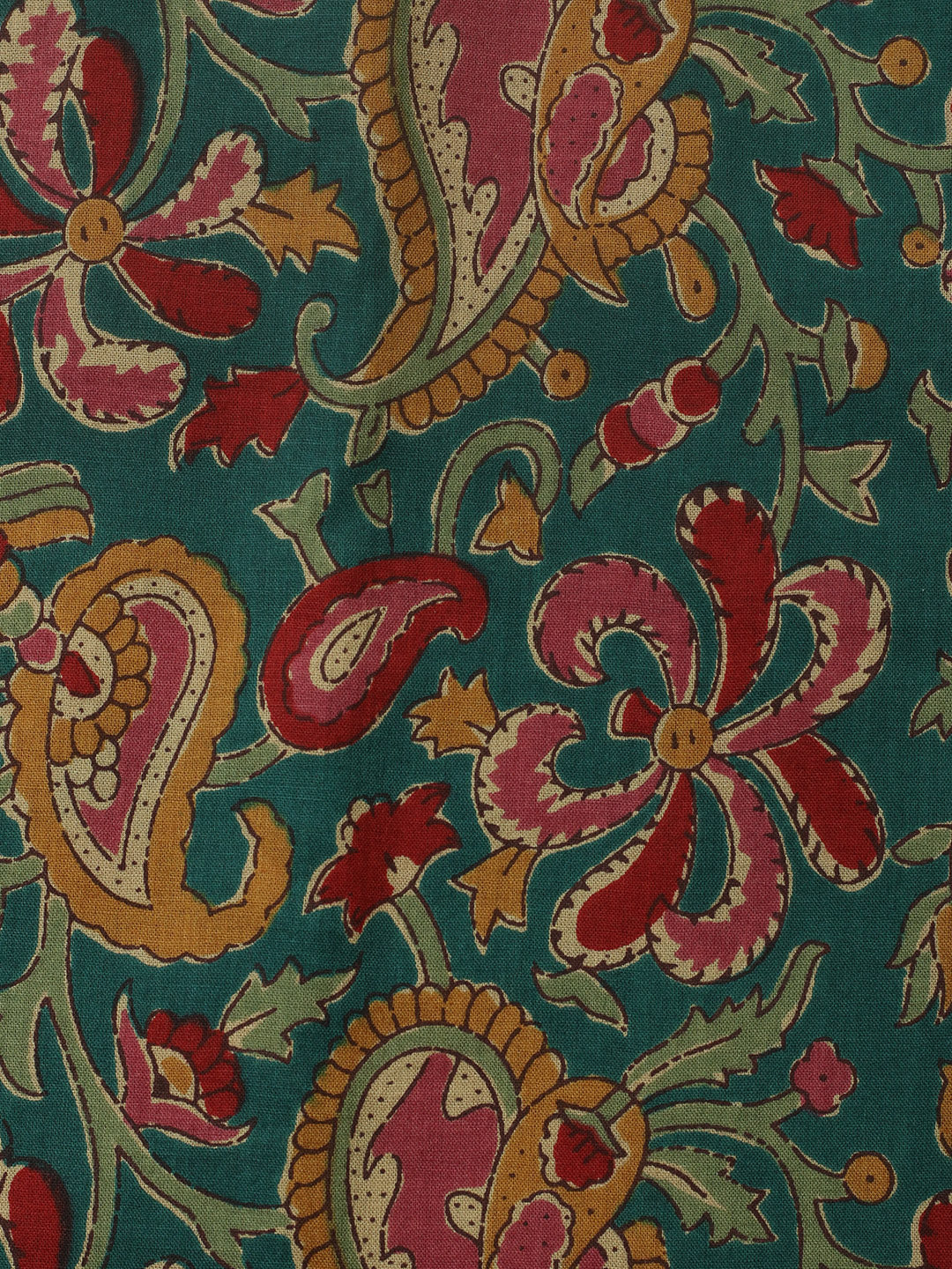 Embroidered Cotton Blend Unstitched Suit With Pant &amp; Dupatta