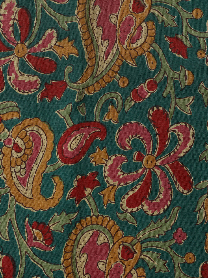 Embroidered Cotton Blend Unstitched Suit With Pant &amp; Dupatta