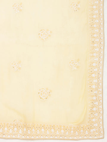 Embroidered Georgette Unstitched Suit Piece With Dupatta