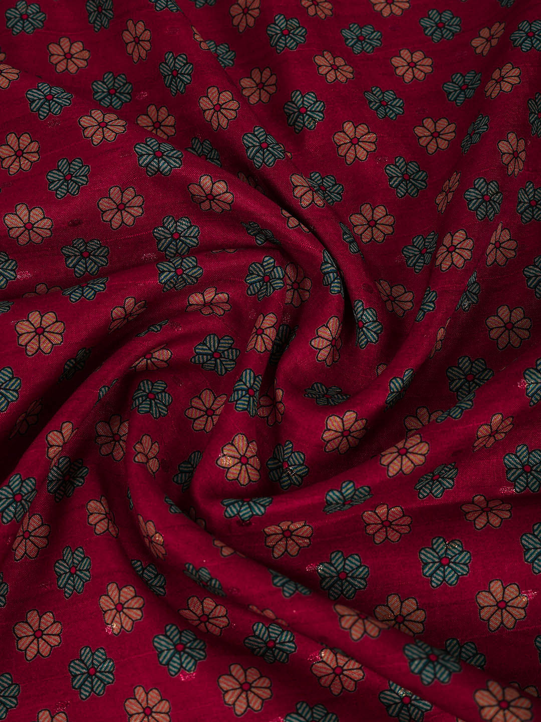 Printed Tussar Silk Saree