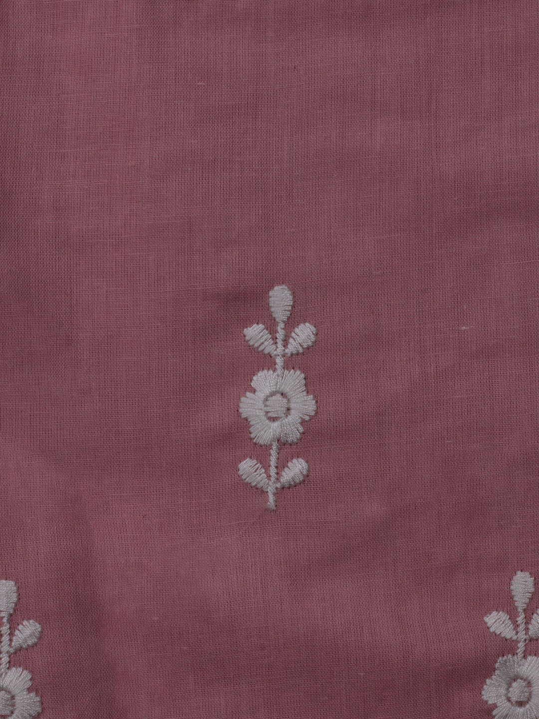 Neck Embroidered Cotton Blend Unstitched Suit With Dupatta