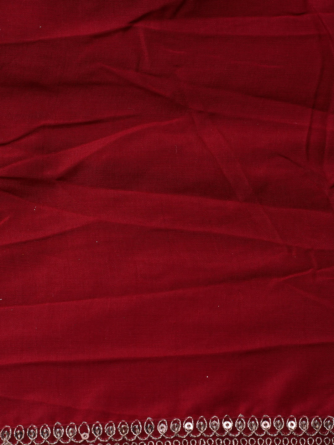 Embroidered Art Silk Unstitched Suit With Dupatta