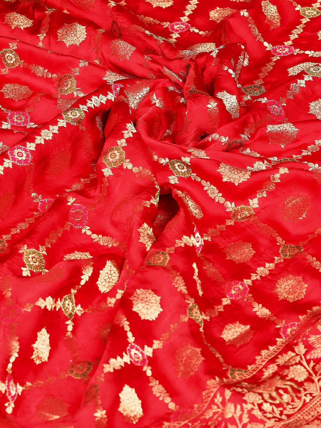 Woven Design Satin Saree