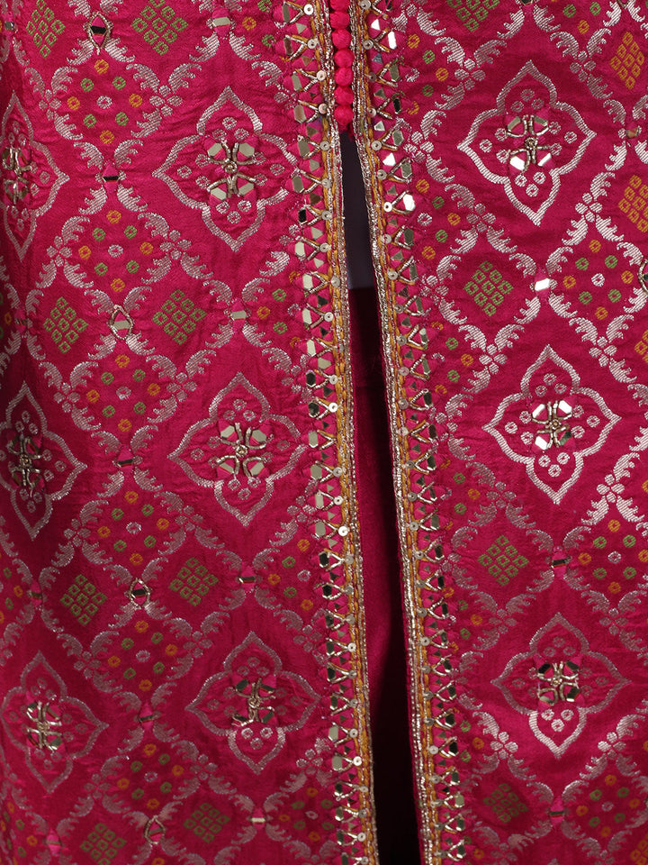 Banarasi Wave With Embroidered Kurta With Palazzo &amp; Dupatta