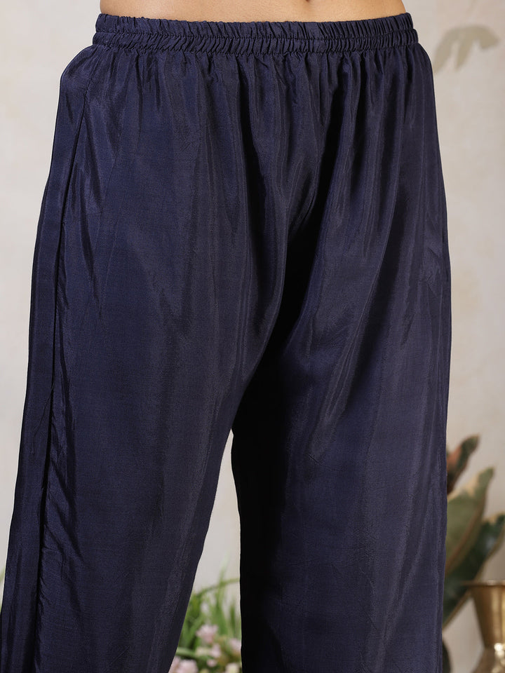 Banarasi Weave Art Silk Kurta With Pants &amp; Dupatta