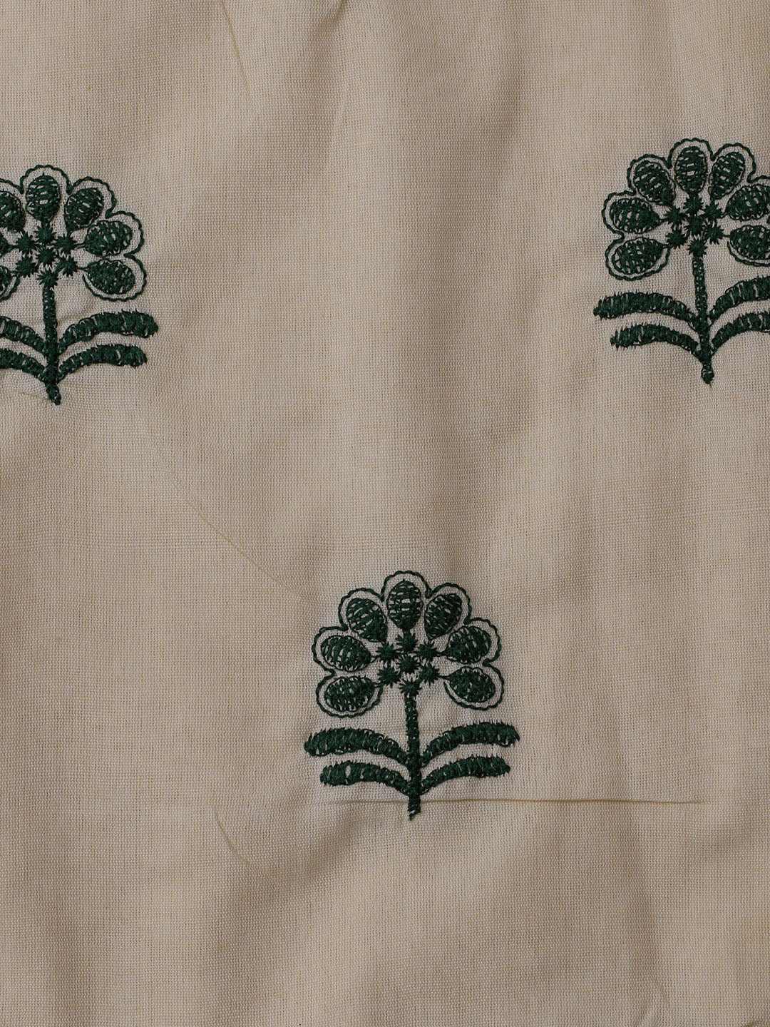 Neck Embroidered Cotton Blend Unstitched Suit With Dupatta