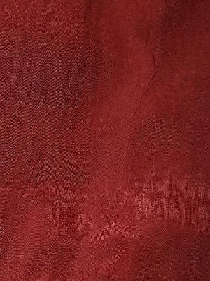 Woven Border Chanderi Unstitched Suit With Dupatta