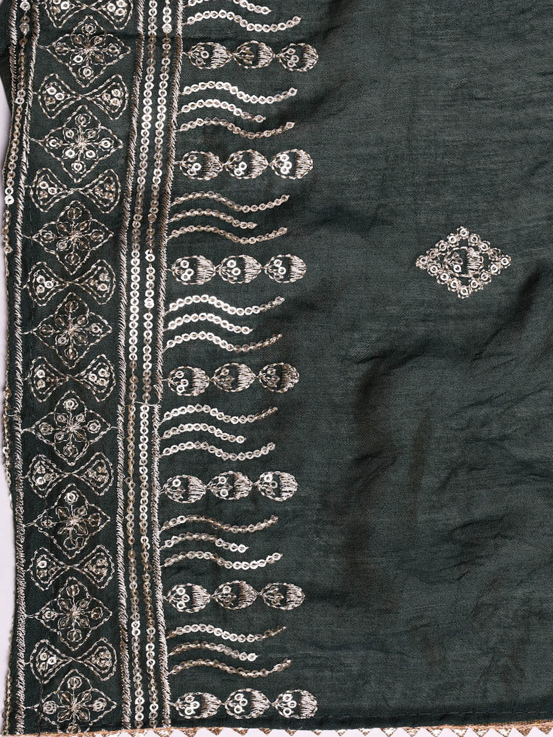 Neck Embroidered Cotton Blend Unstitched Suit With Dupatta