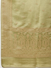 Floral Woven Chanderi Unstitched Suit Piece With Dupatta