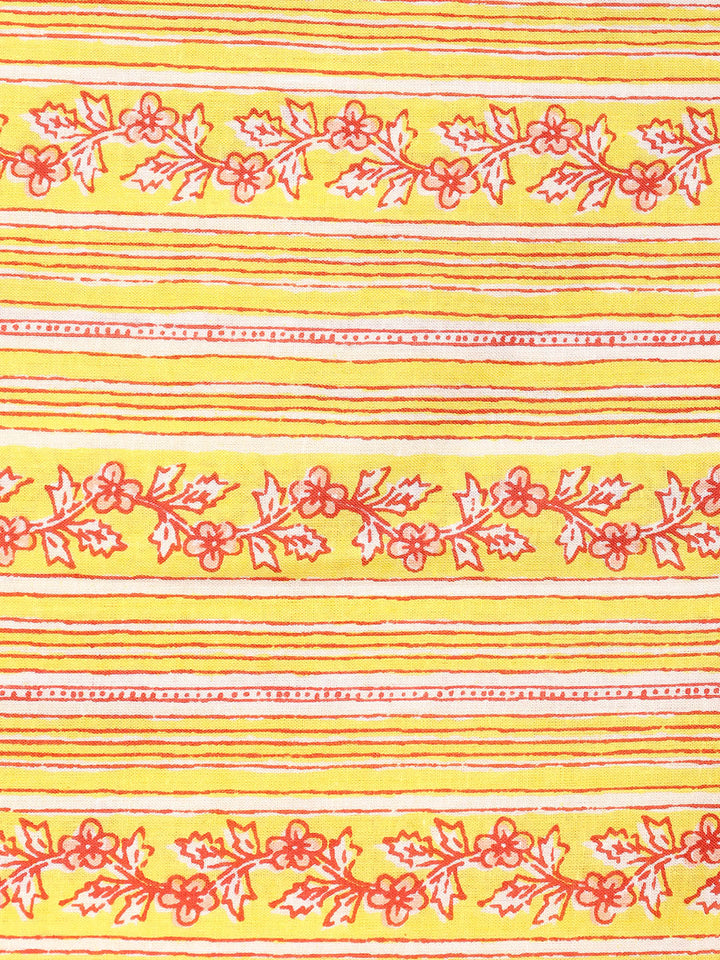 Printed Cotton Blend Unstitched Suit With Dupatta