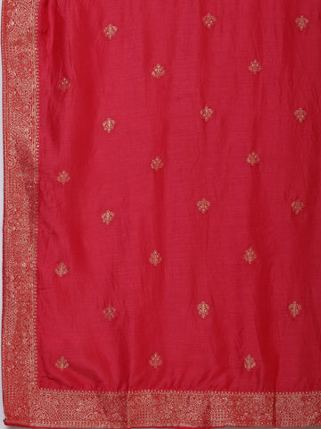 Woven Chanderi Unstitched Suit Piece With Dupatta