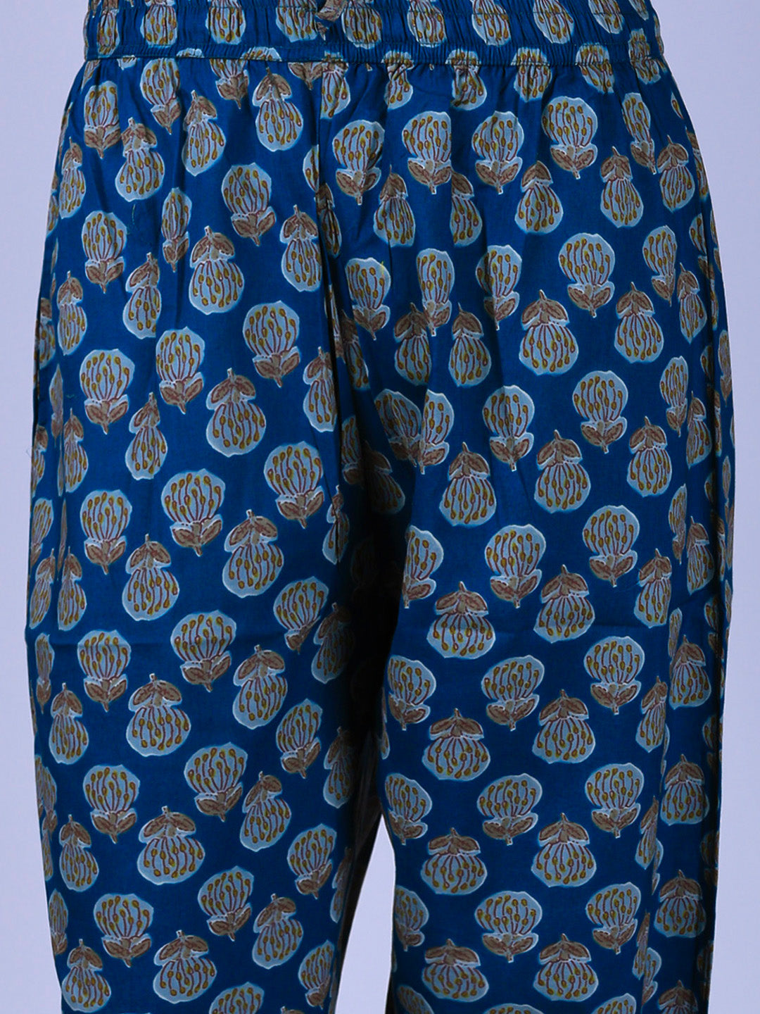 Printed Cotton Blend Kurta With Pant &amp; Dupatta