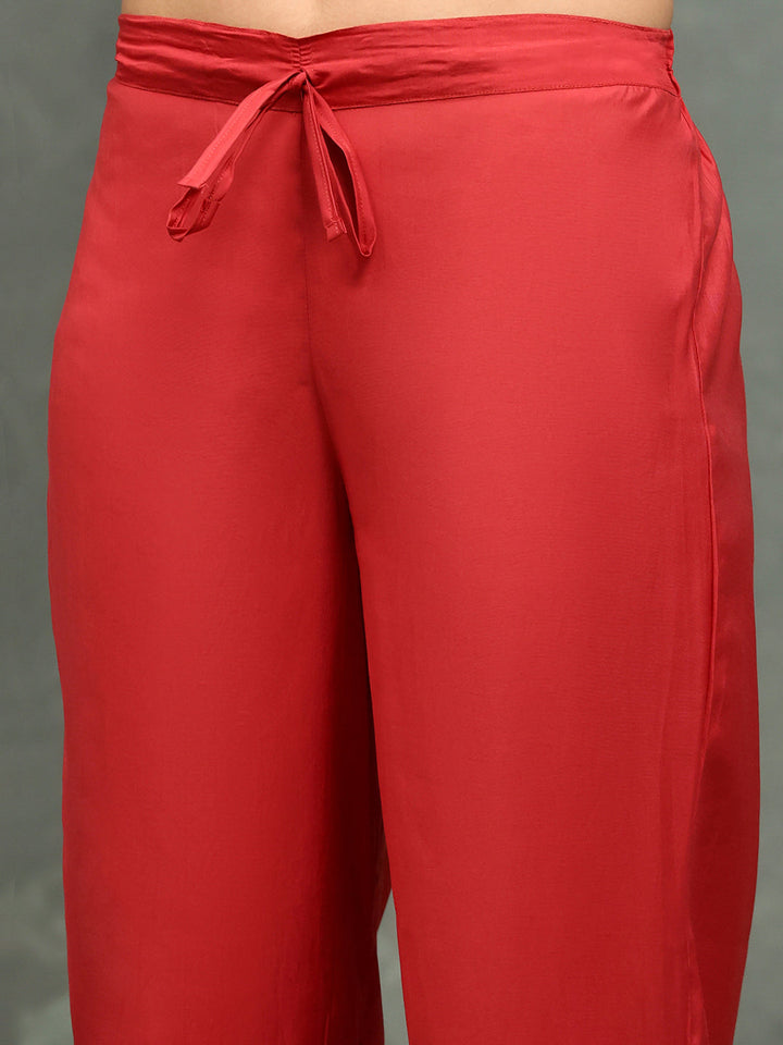 Printed Cotton Blend Kurta With Pants &amp; Dupatta