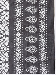 Neck Embroidered Cotton Unstitched Suit Piece With Printed Dupatta