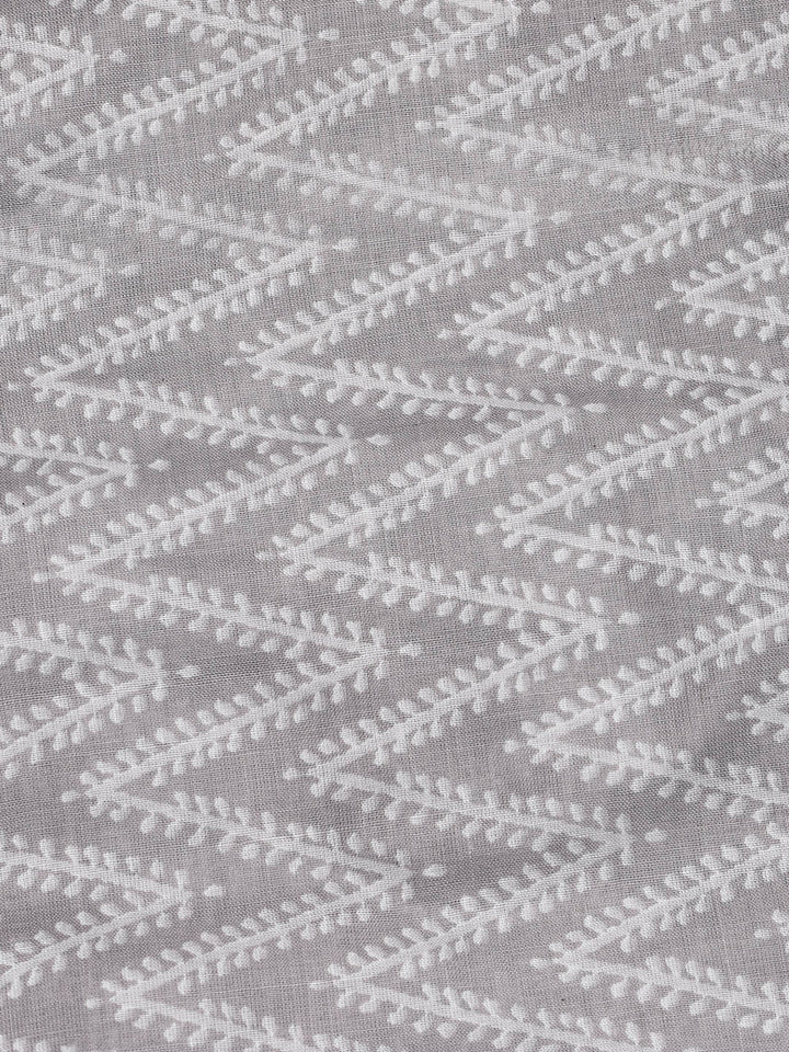 Printed Cotton Blend Unstitched Suit With Dupatta