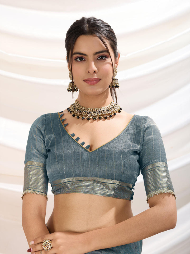 Woven Design Linen Blend Saree