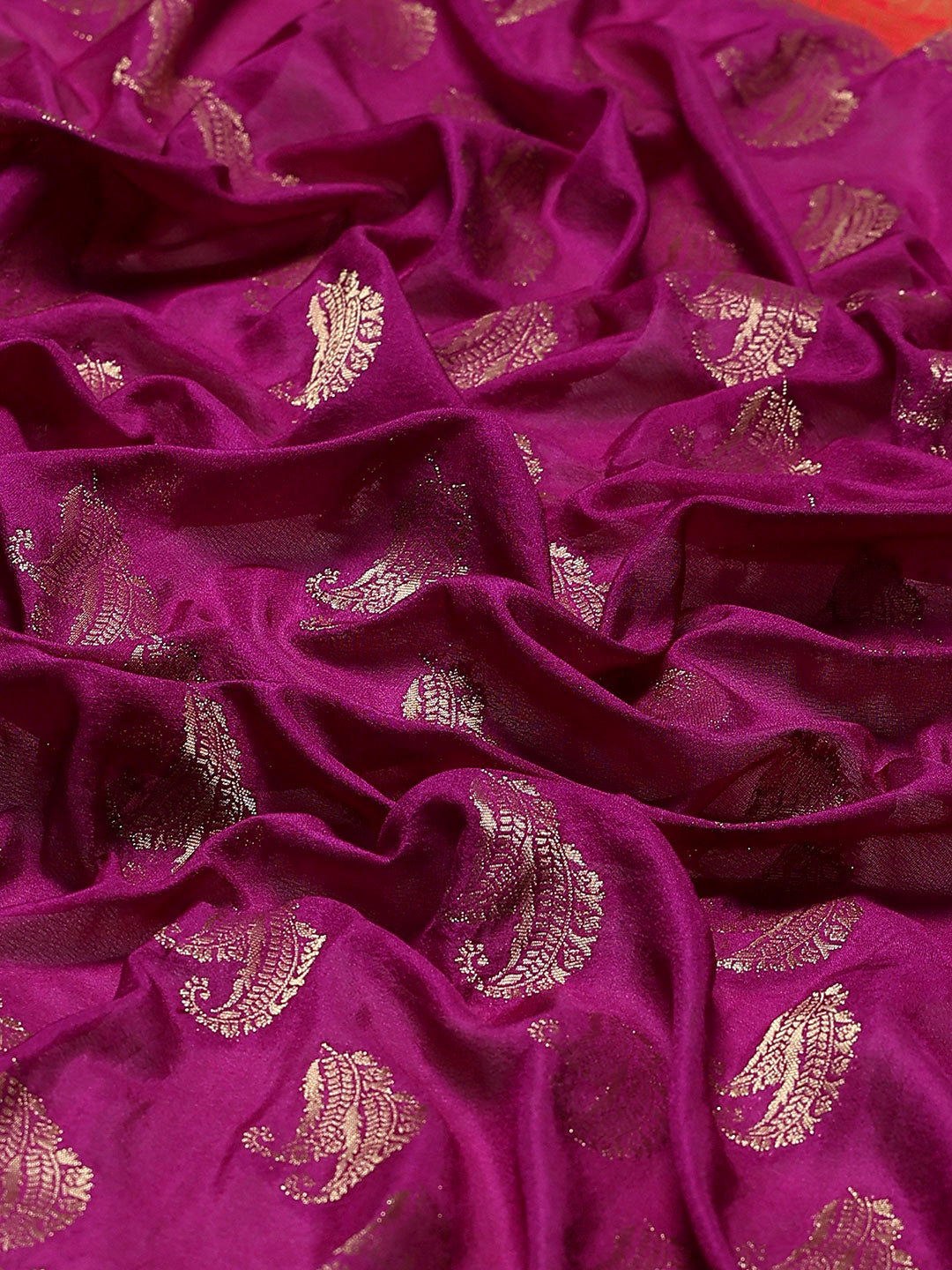 Plain Crepe Saree