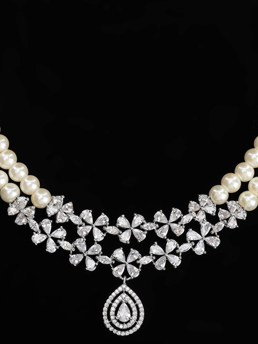 Silver White Jewellery Set