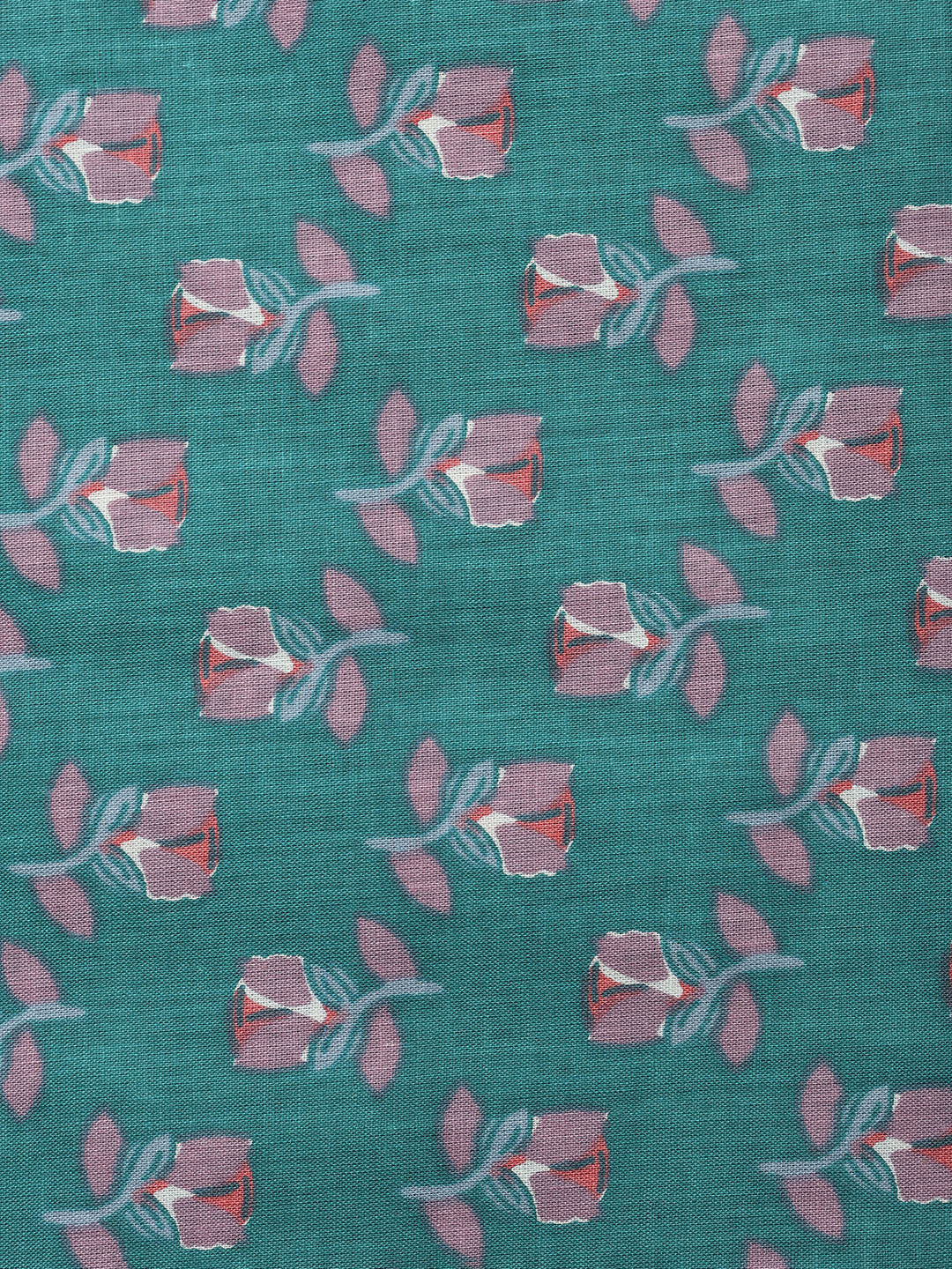 Printed Cotton Blend Unstitched Suit With Dupatta