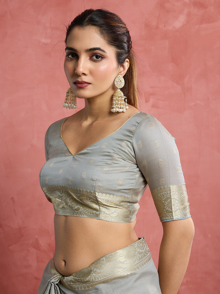 Woven Design Linen Blend Saree