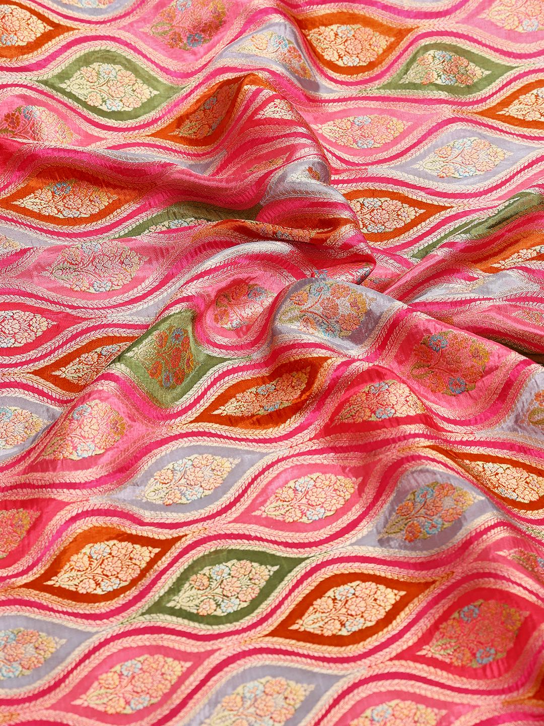 Zari Jaal Woven Satin Saree