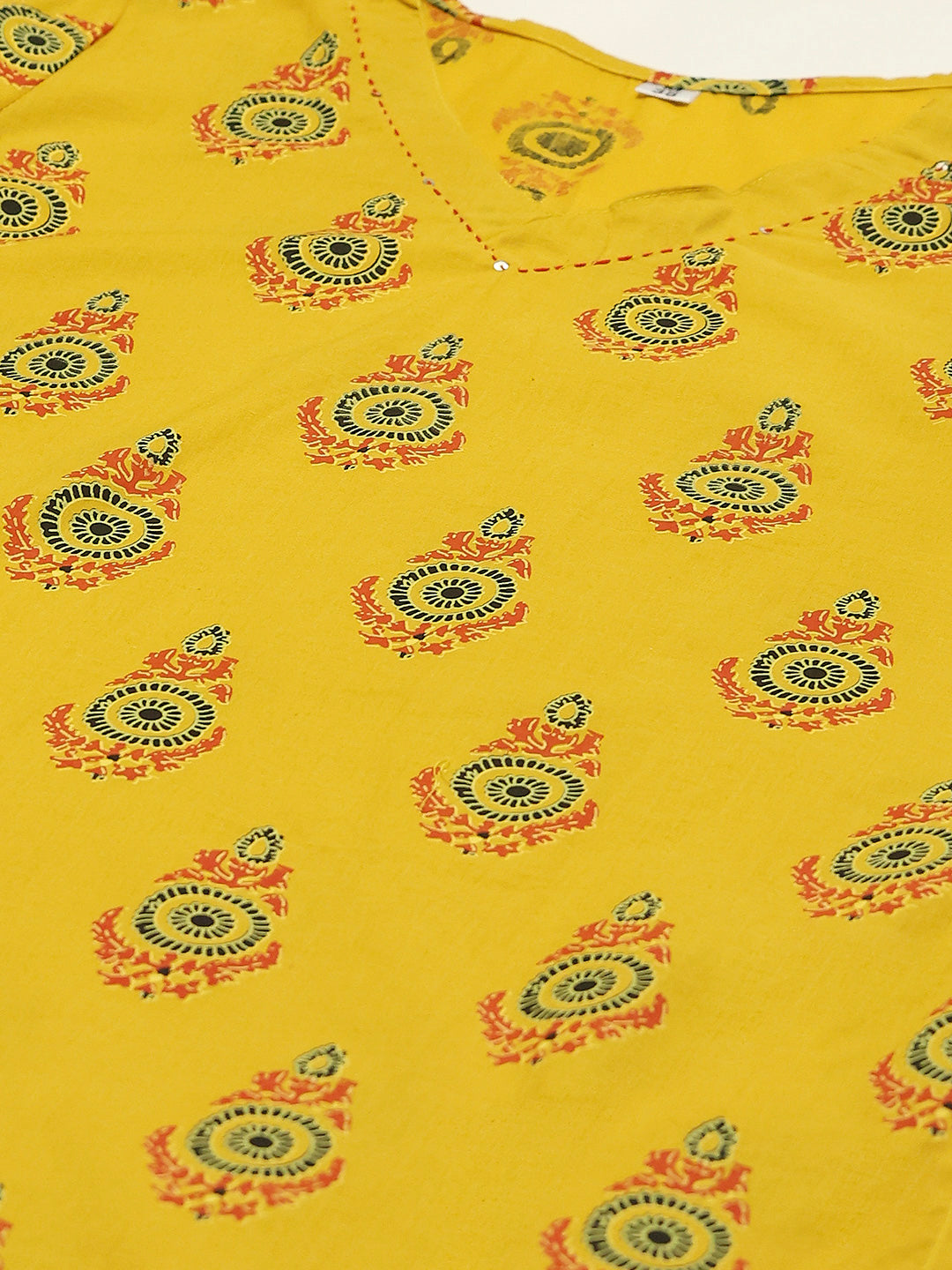 Printed Cotton Blend Kurta With Pants &amp; Dupatta