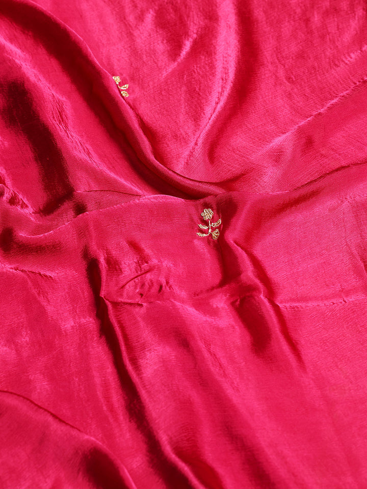 Stone Embroidery Chinnon Saree
