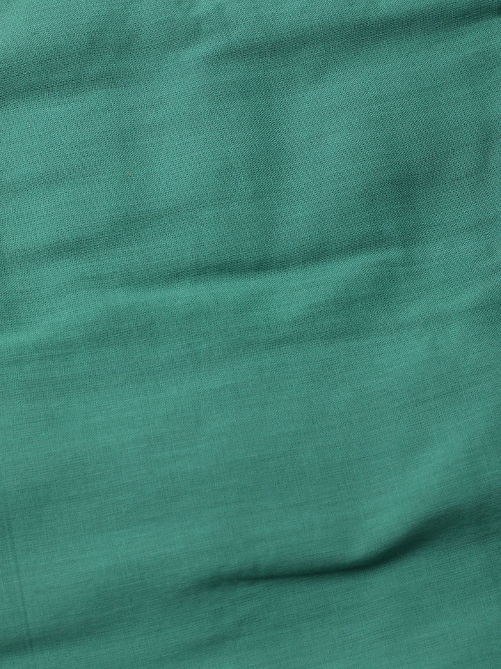 Embroidered Chanderi Unstitched Kurta With Pant &amp; Dupatta