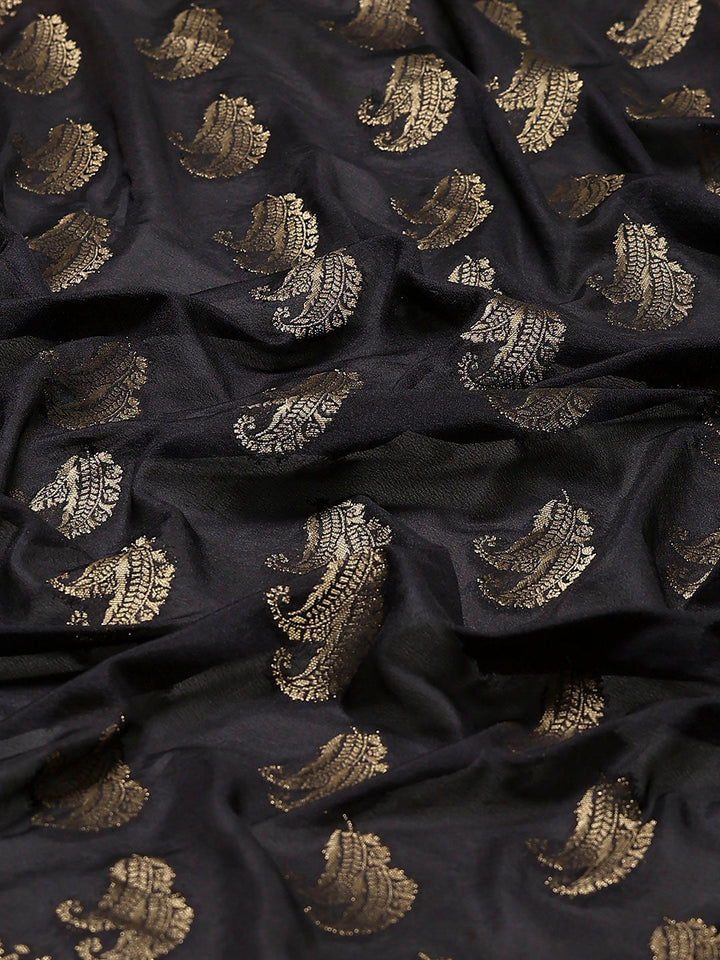 Plain Crepe Saree