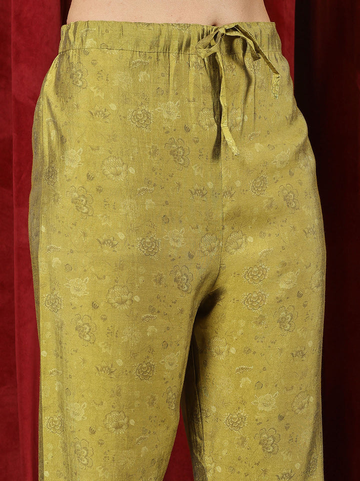 Printed Muslin Kurta With Pants &amp; Dupatta