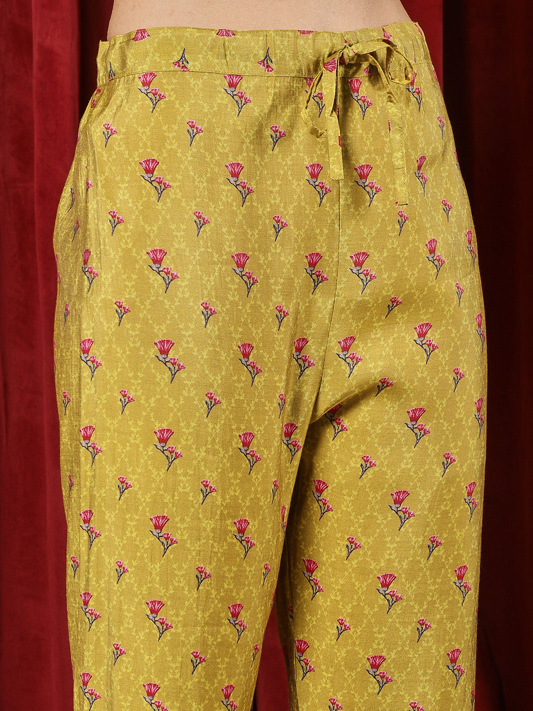 Printed Muslin Kurta With Pants & Dupatta